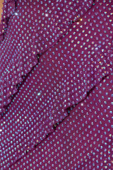 Embellished Strapless Ruffle Maxi Dress in Plum
