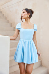 Picnic Posy Mini Dress Blue