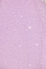Embellished Asymmetric Neck A-Line Mini Dress in Lilac