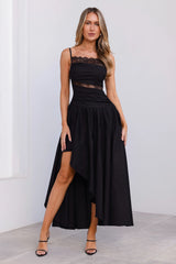 Black Tie Chic Maxi Dress Black
