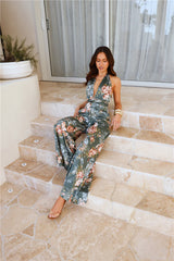 Nights In The Caribbean Jumpsuit Green