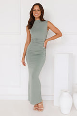 Sleek And Simple Maxi Dress Sage