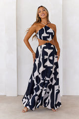Summer Lights Halter Maxi Dress Taupe