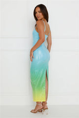 Benito Midi Dress Blue Ombre