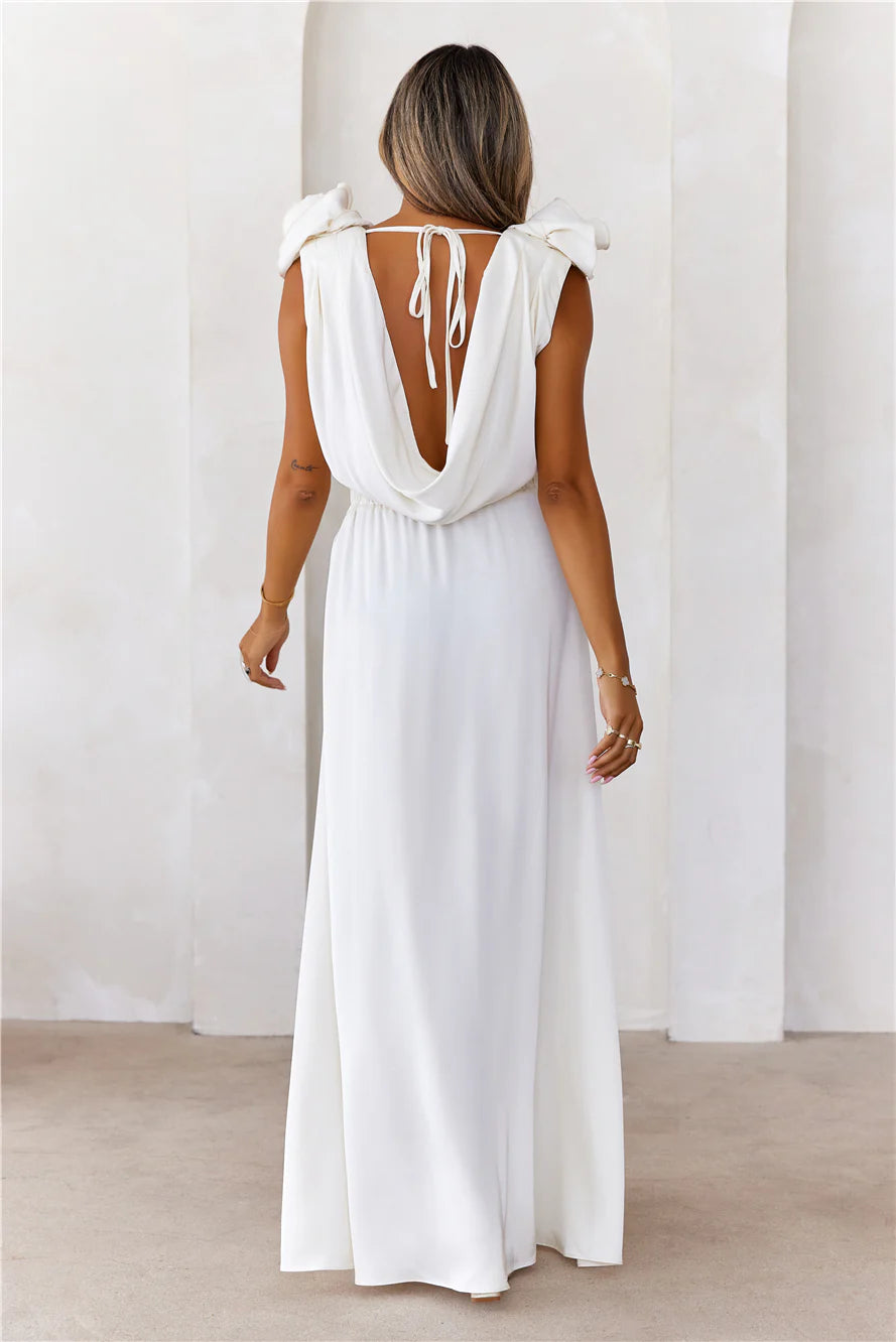 Romance In Roses Maxi Dress Cream