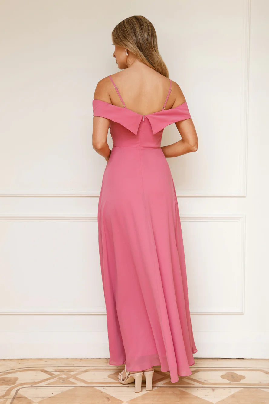 Luxurious Aurora Maxi Dress Rose