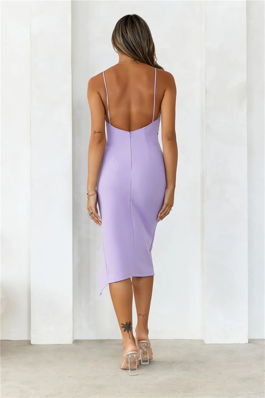 Quiet Dancer Midi Dress Lilac