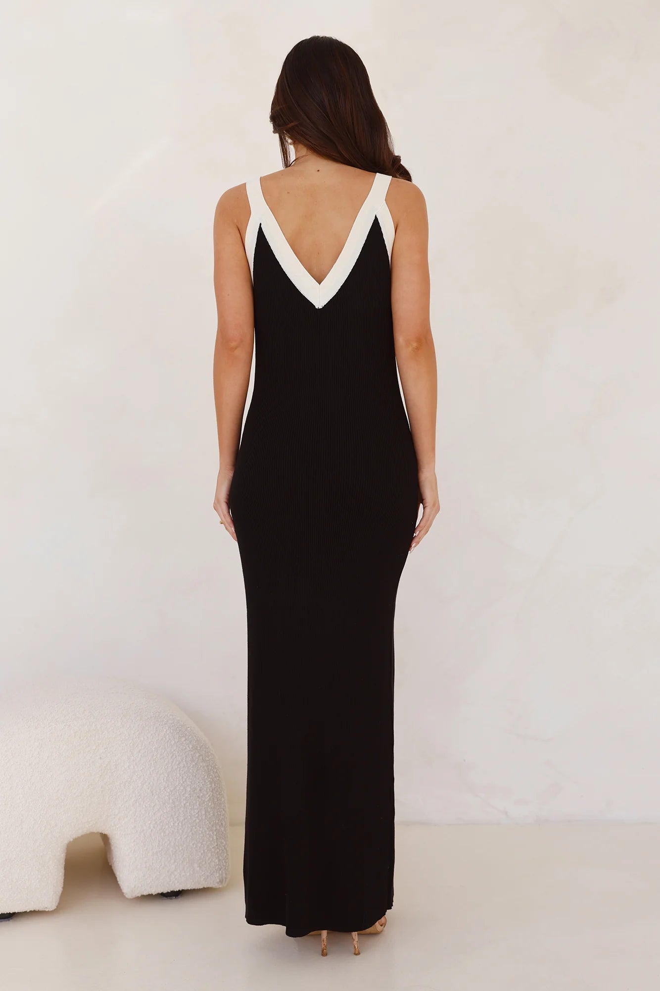 Same Days Ribbed Maxi Dress Black