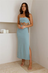 Highway Slide Midi Dress Blue