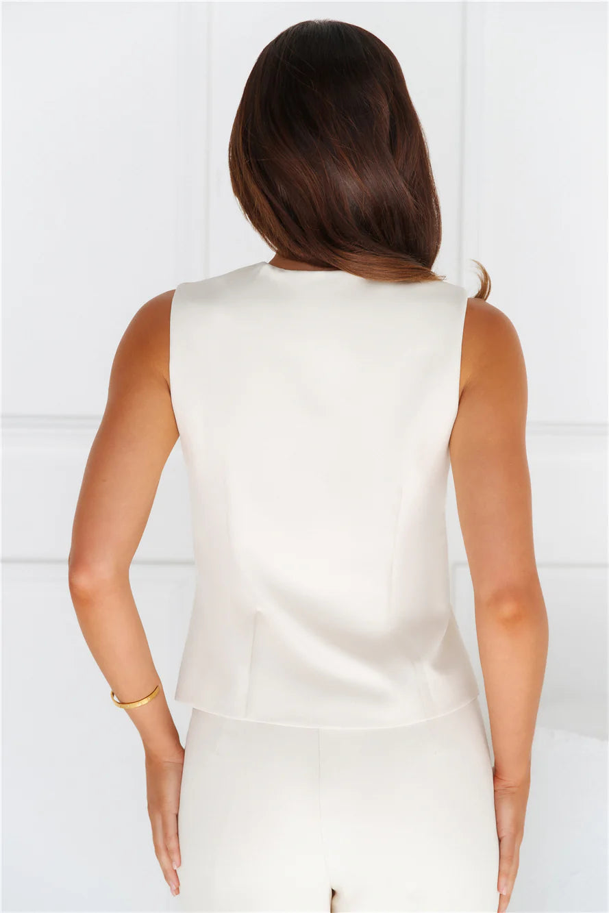 Tailored 'Fit Vest Beige