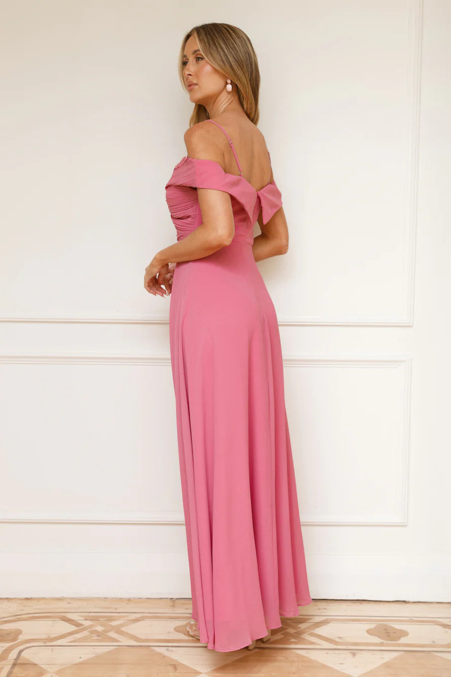 Luxurious Aurora Maxi Dress Rose