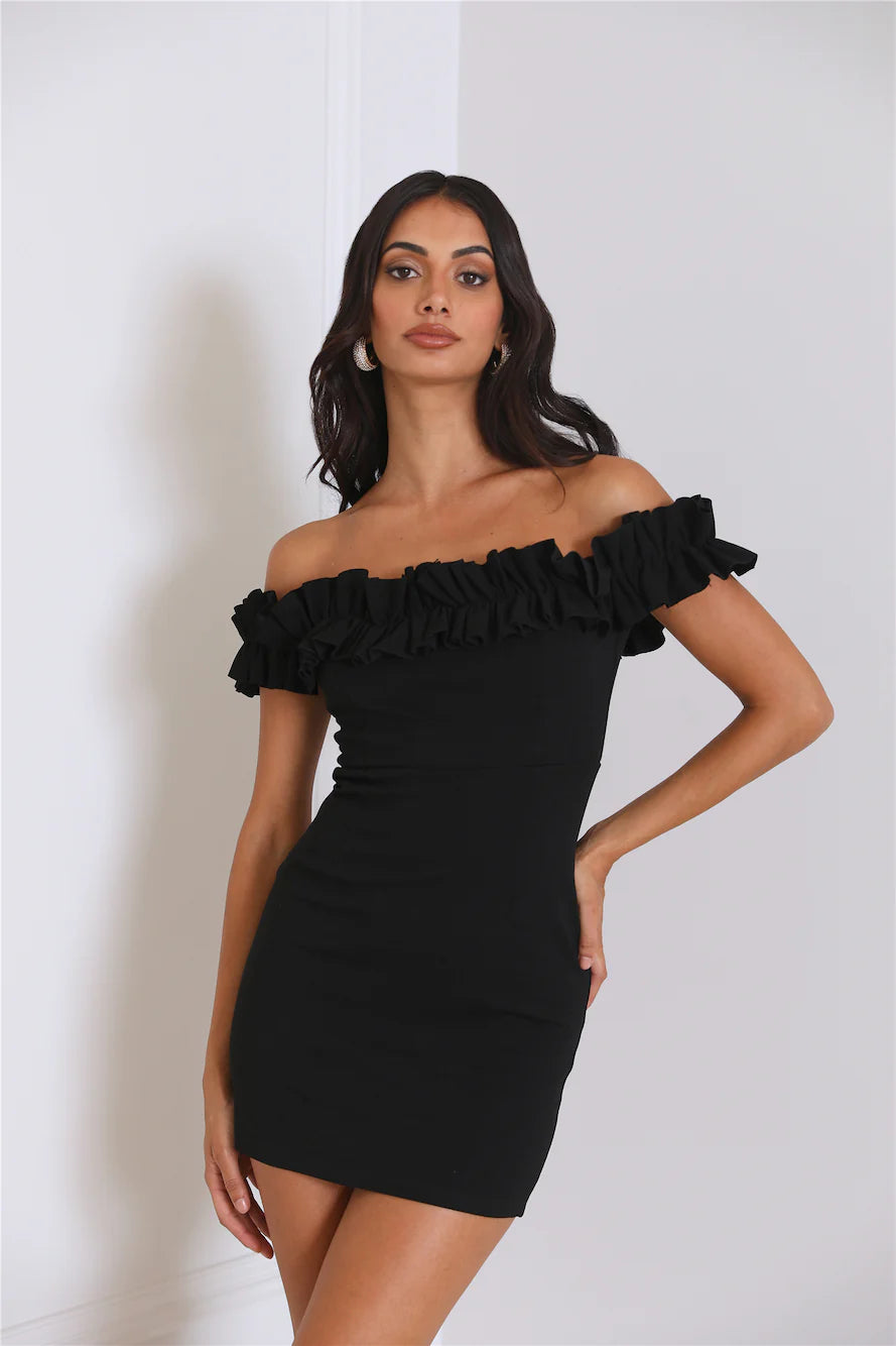 Show Off Style Mini Dress Black