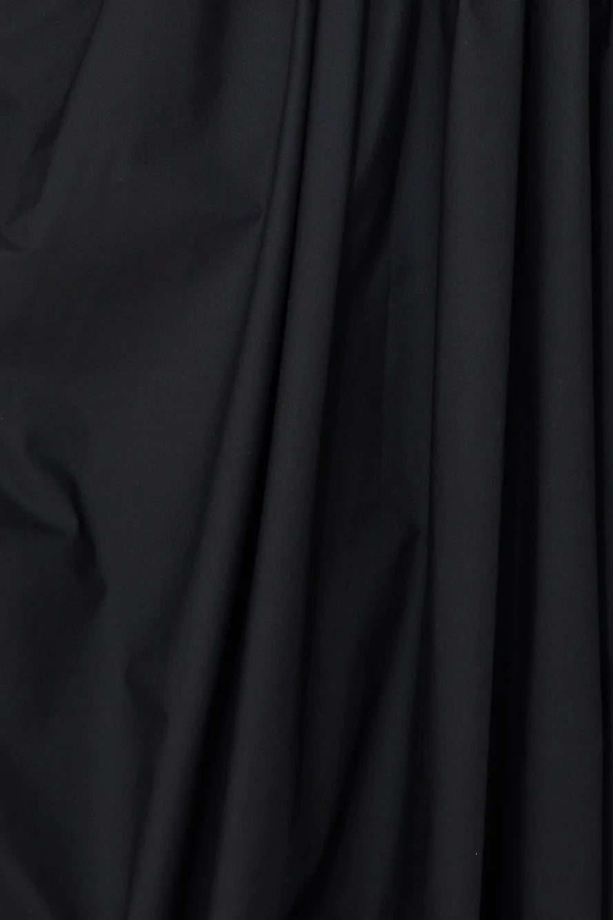 Modern Girl Style Strapless Bubble Midi Dress Black