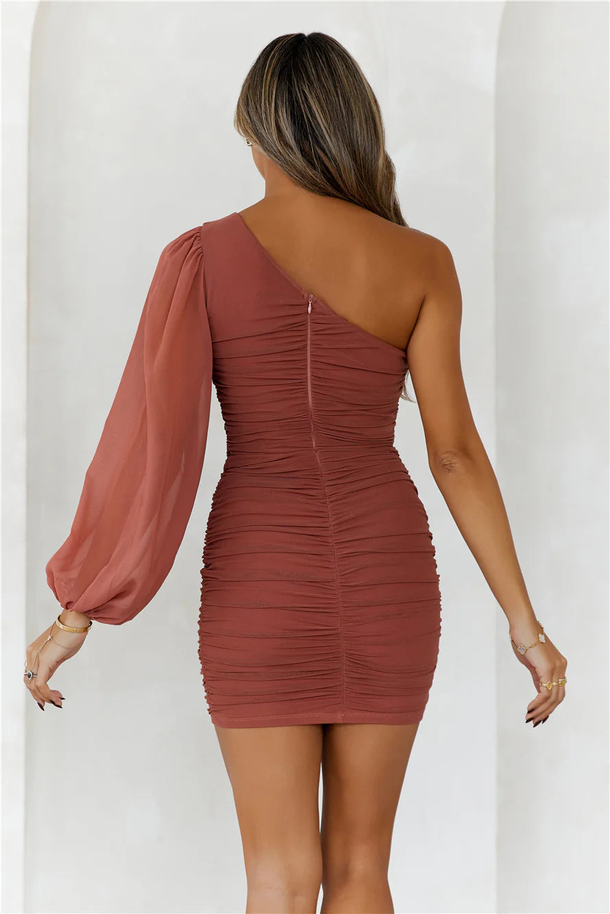 Party It Up Dress Tan