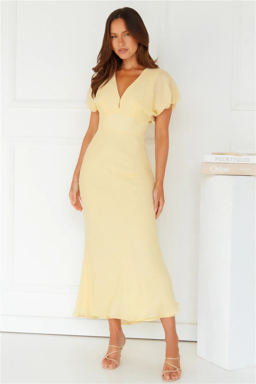 Gilded Maxi Dress Yellow