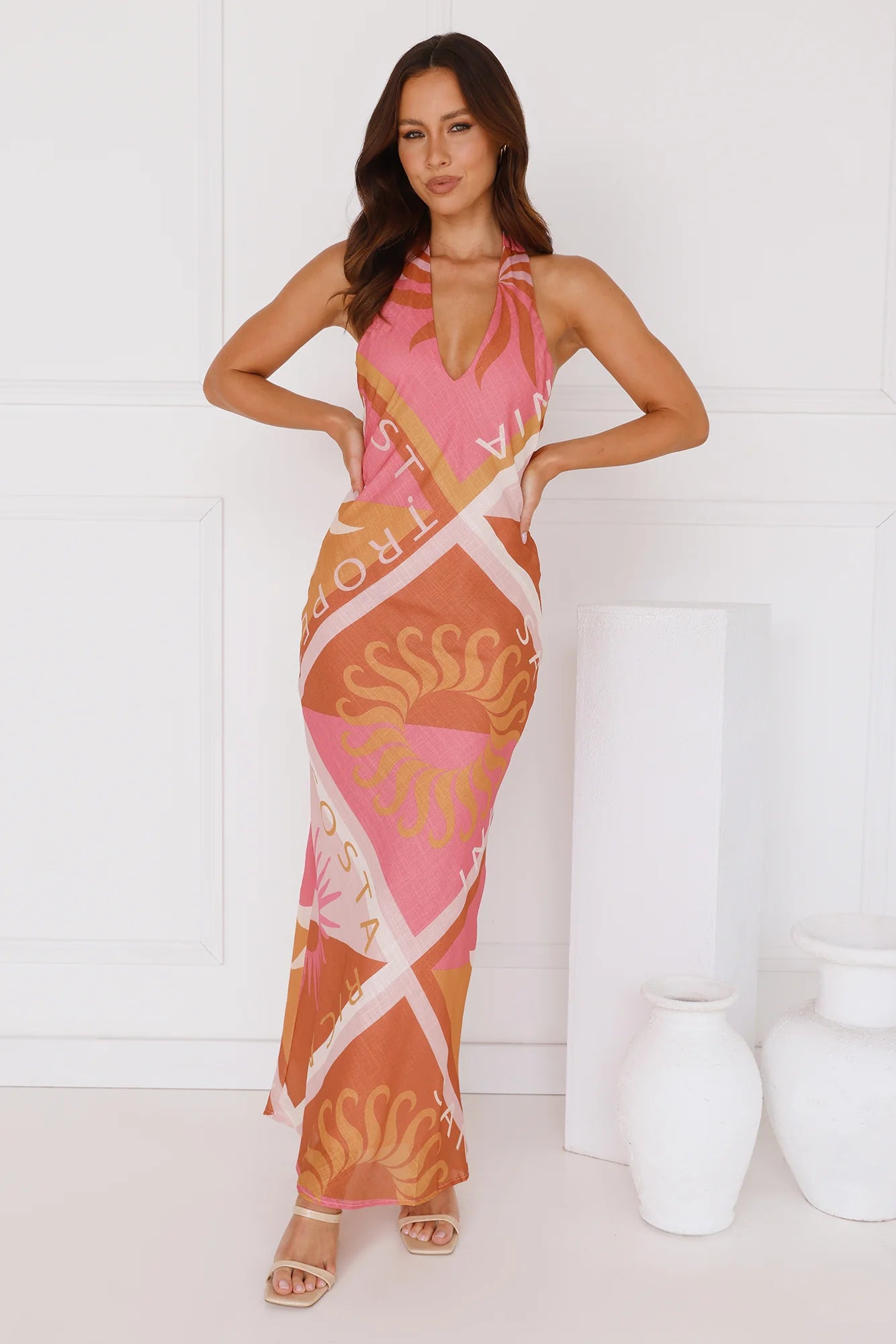 Vacation Vista Halter Maxi Dress Multi