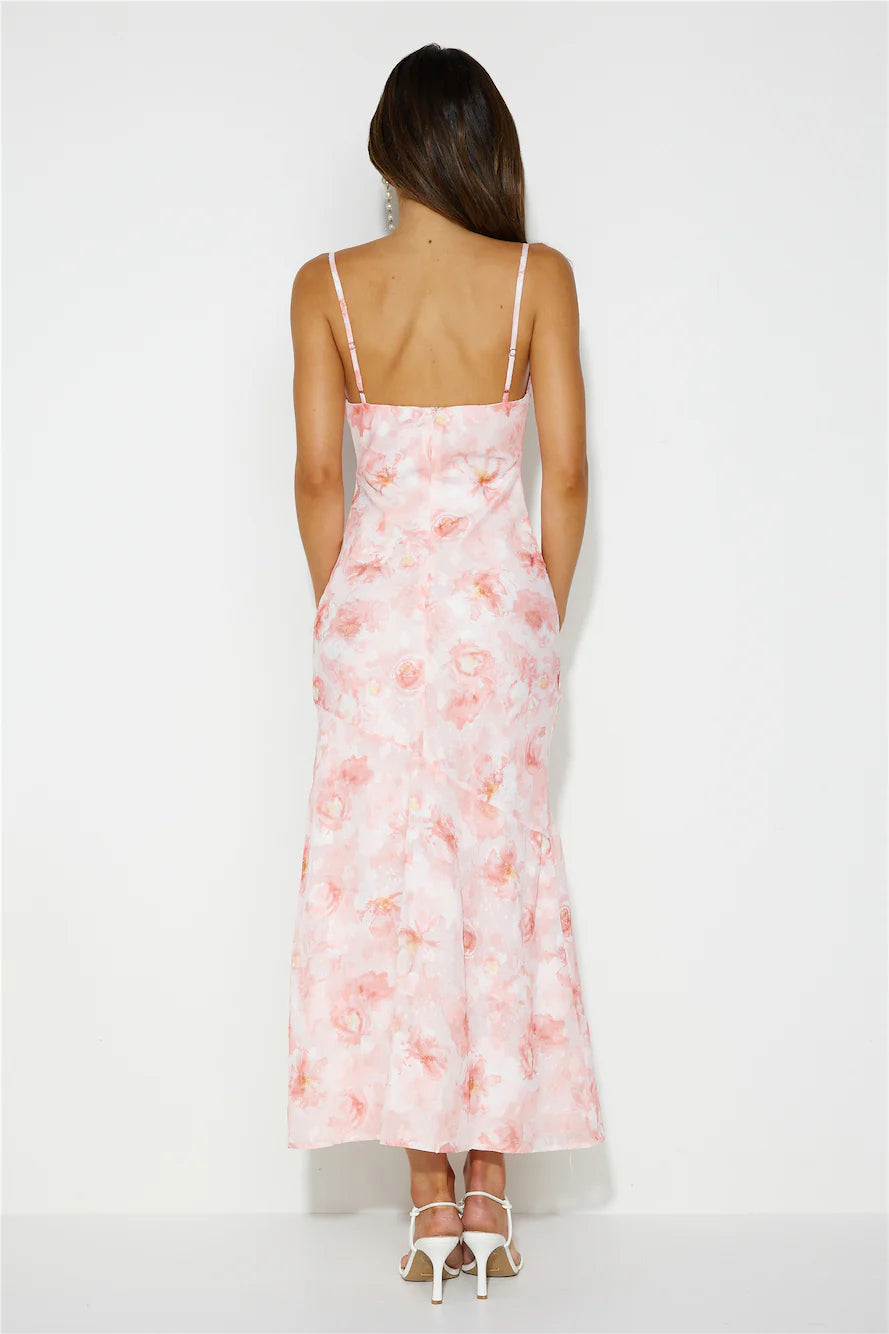 Mystic Splendor Midi Dress Pink