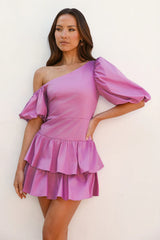 Ladylike Etiquette Mini Dress Lilac
