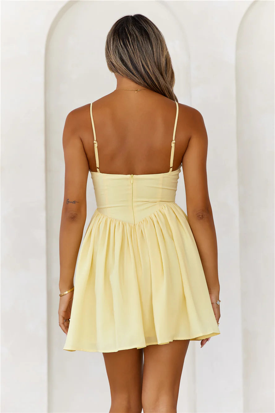 Magic Soul Mini Dress Lemon