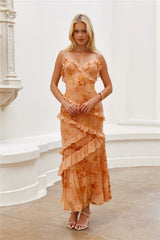 Orchard Delight Maxi Dress Peach