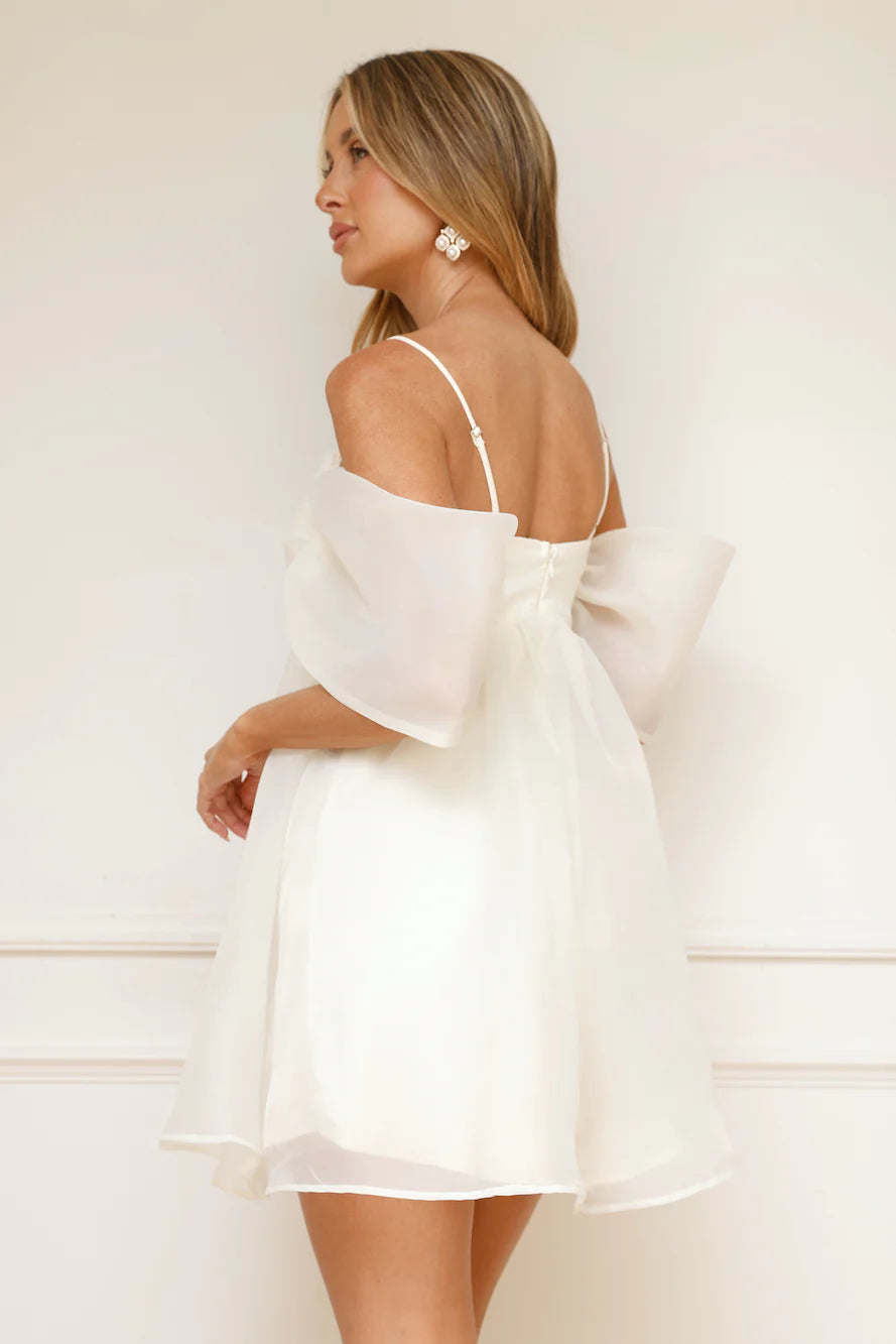 Embracing Formality Mini Dress White