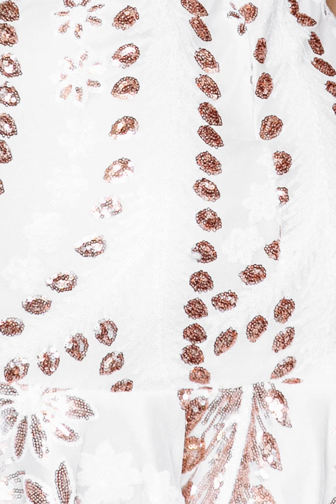 Falling For It Dress White