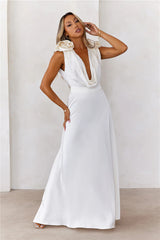 Romance In Roses Maxi Dress Cream