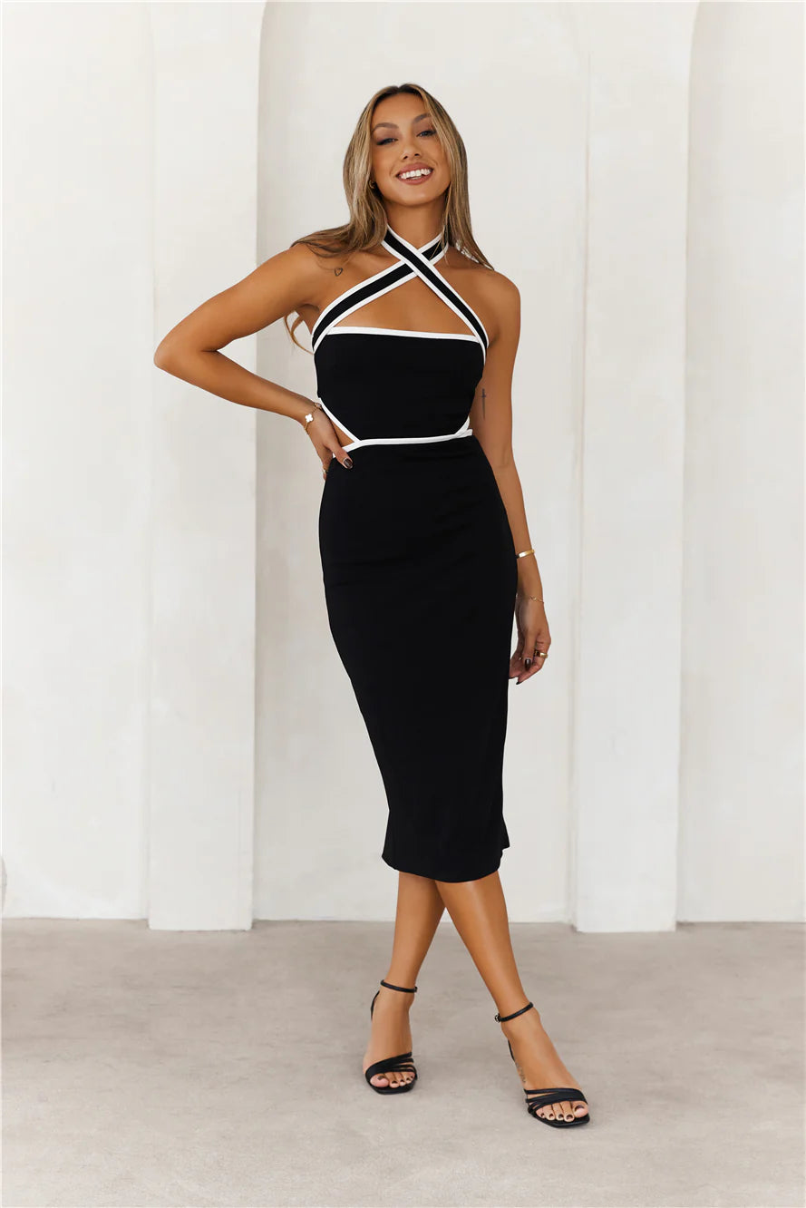 Classiest Of Them All Midi Dress Black