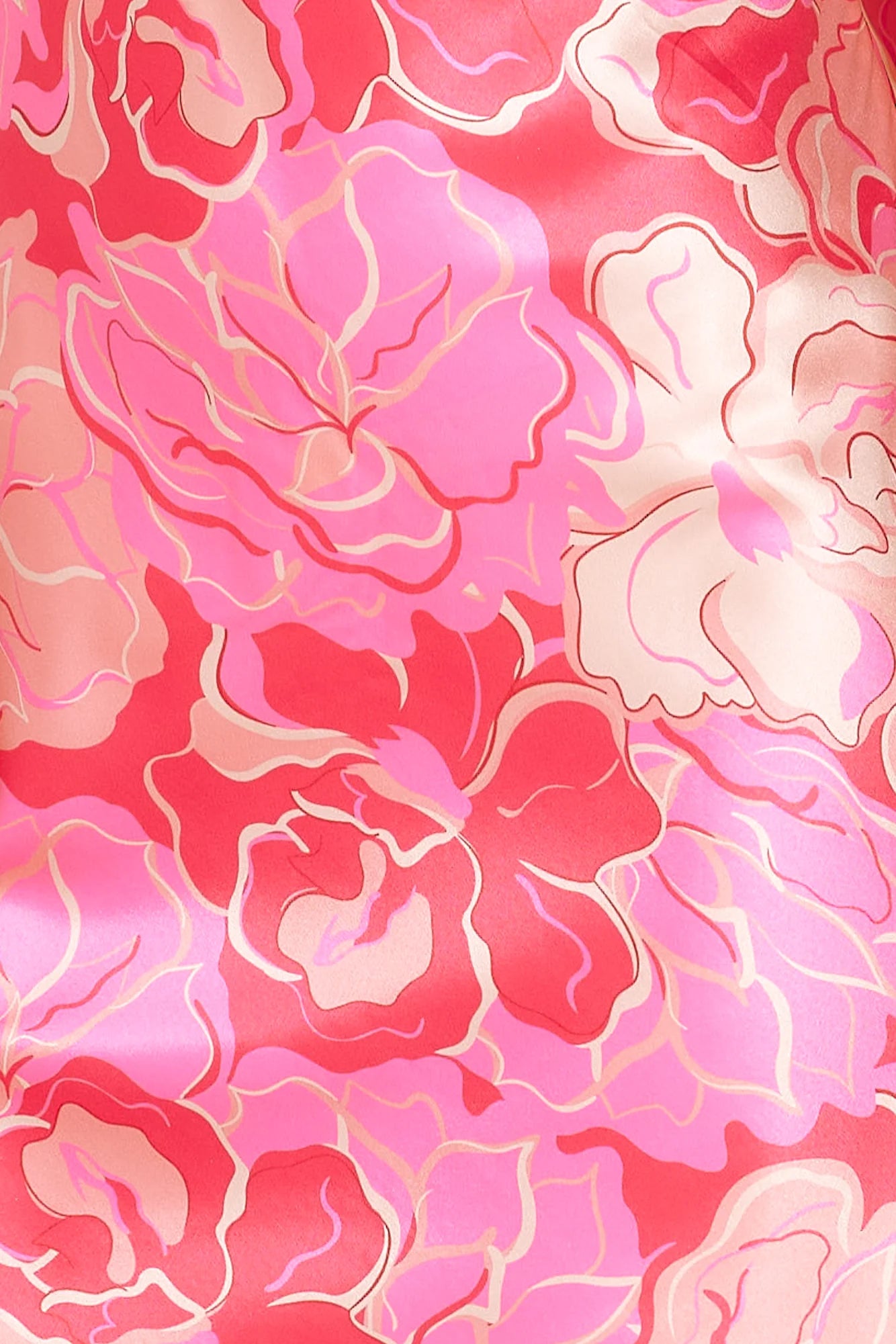 Luxe Arrival Satin Mini Dress Pink Print