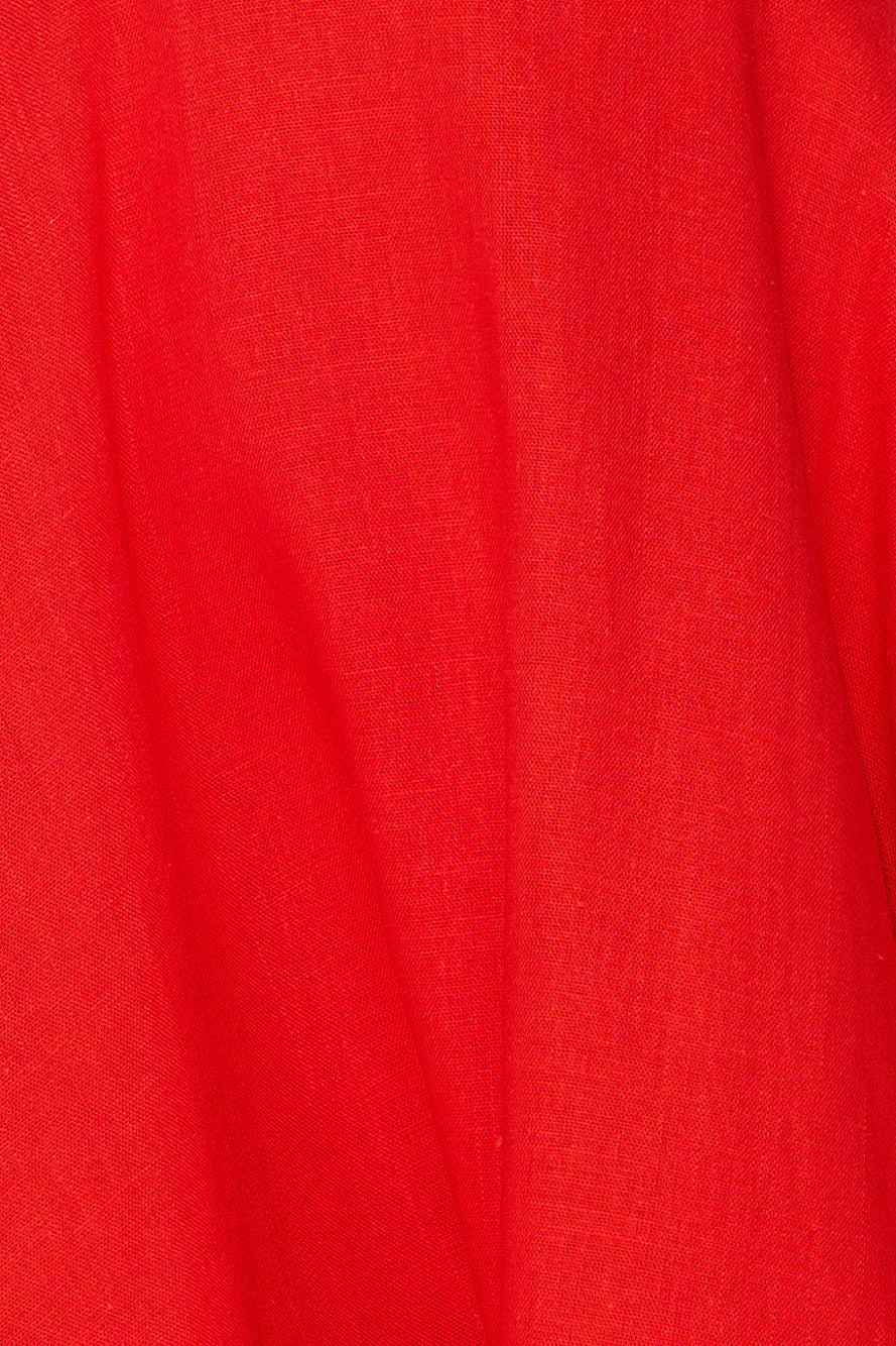 Beach Picnic Mini Dress Red