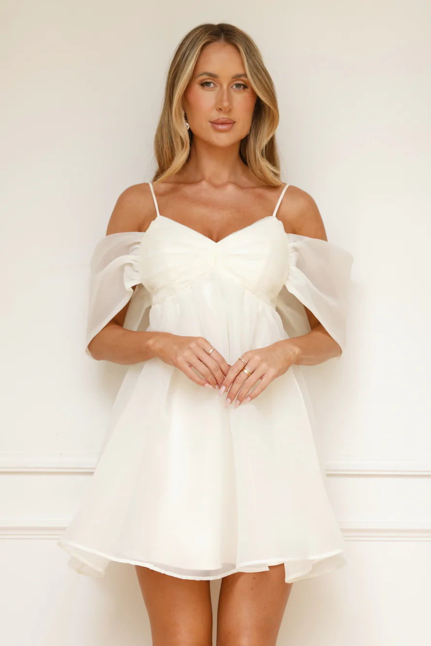 Embracing Formality Mini Dress White