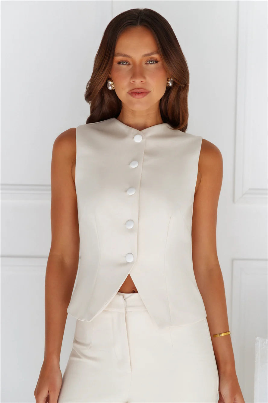 Tailored 'Fit Vest Beige