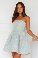 Sasha Strapless Mini Dress Sage