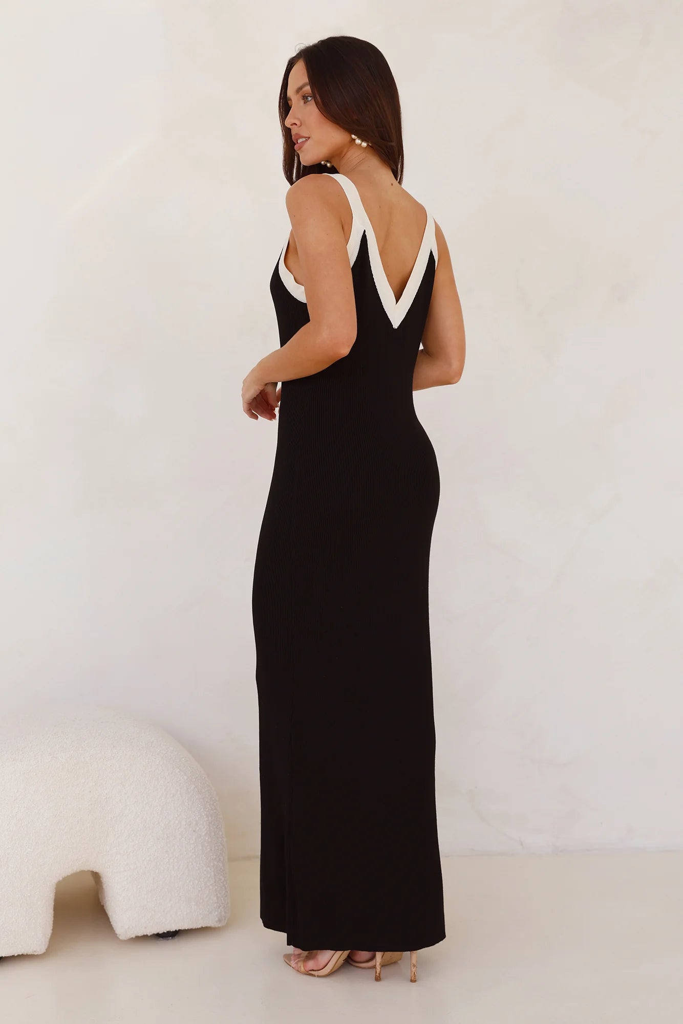 Same Days Ribbed Maxi Dress Black