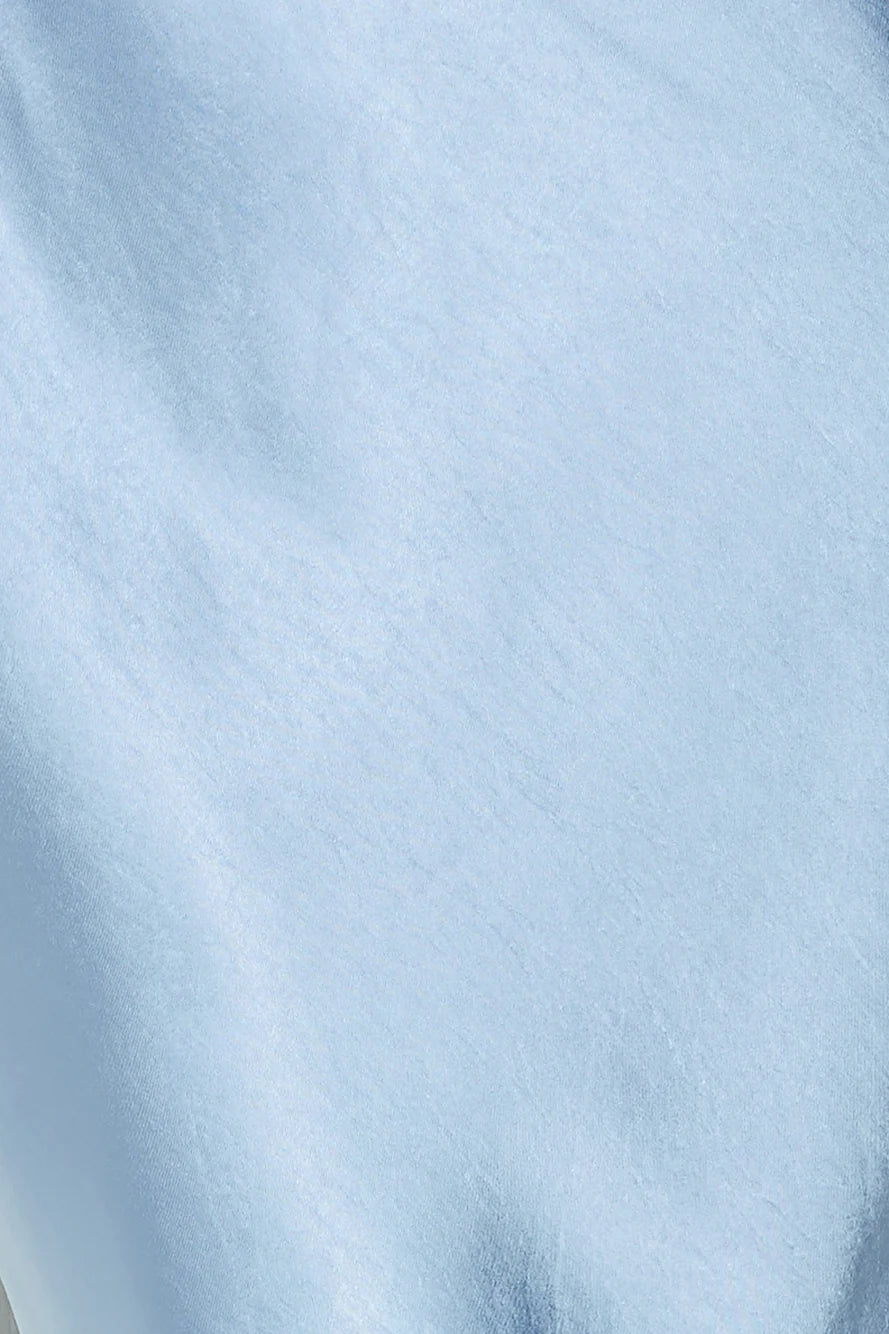 Slip On Class Satin Maxi Dress Blue