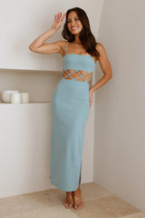 Highway Slide Midi Dress Blue