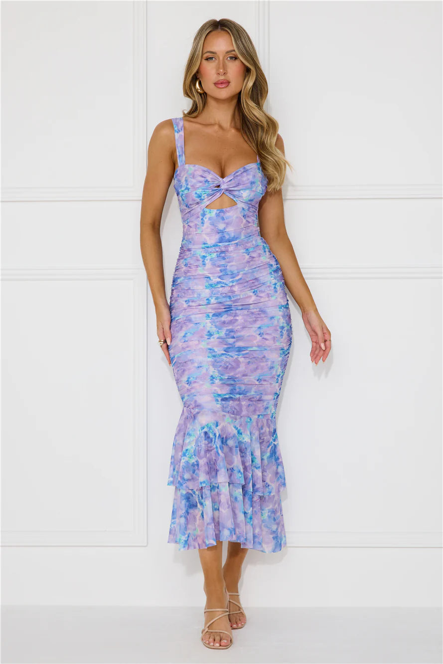 Missy Mesh Maxi Dress Lilac